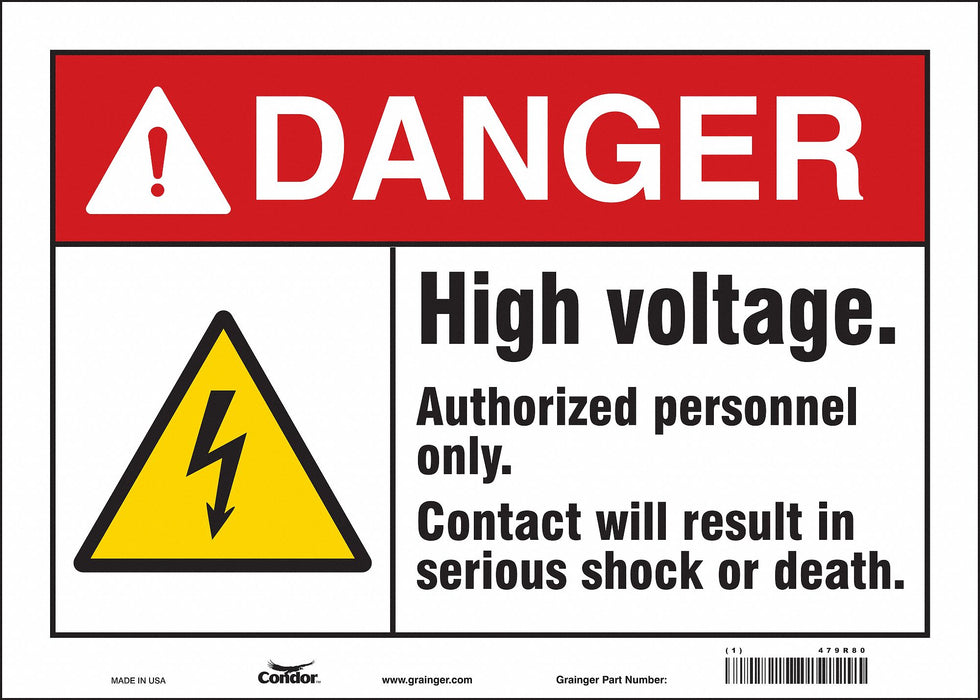 Safety Sign 10 inx14 in Vinyl
