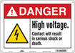 Safety Sign 10 in x 14 in Polyethylene