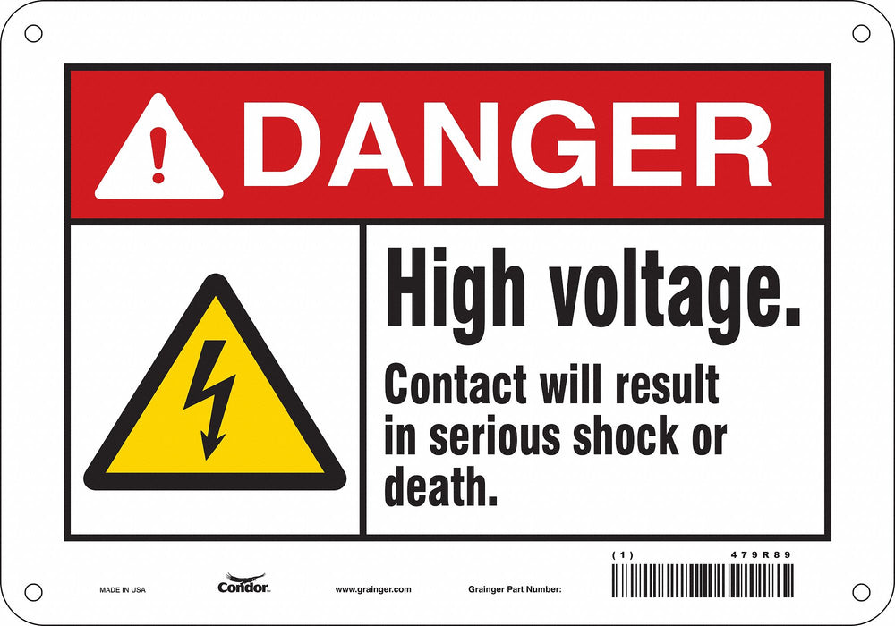 Safety Sign 7 in x 10 in Polyethylene