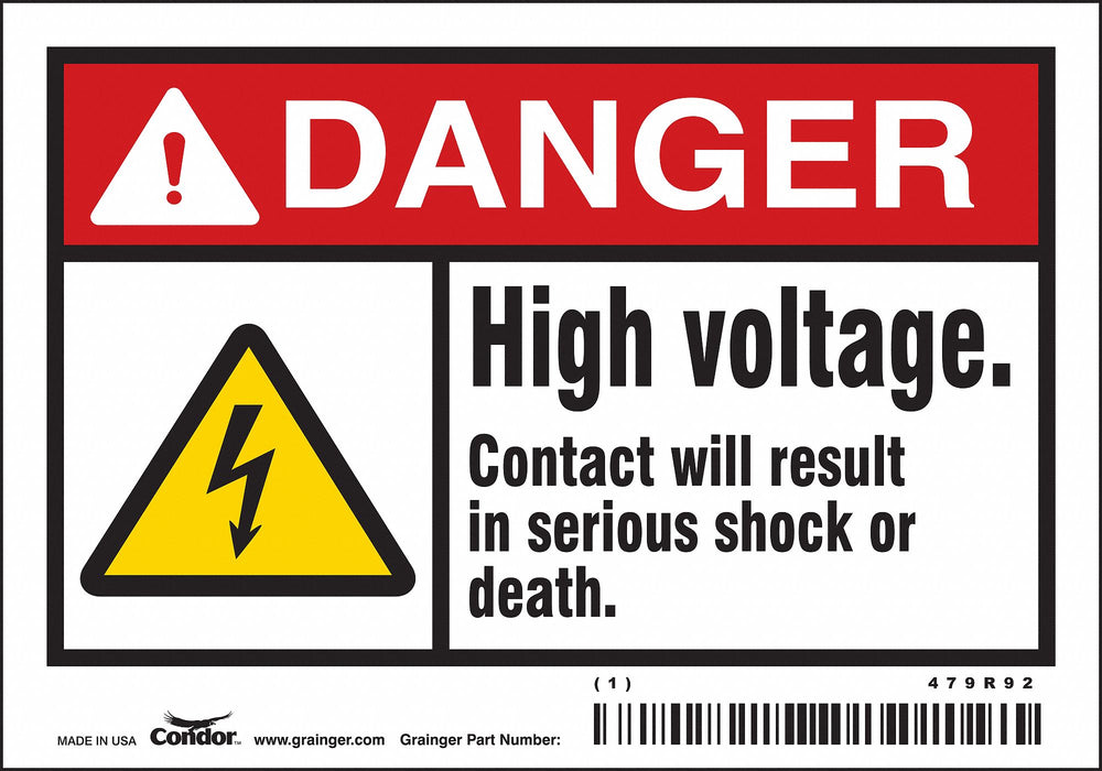 Safety Sign 3 1/2 inx5 in Vinyl