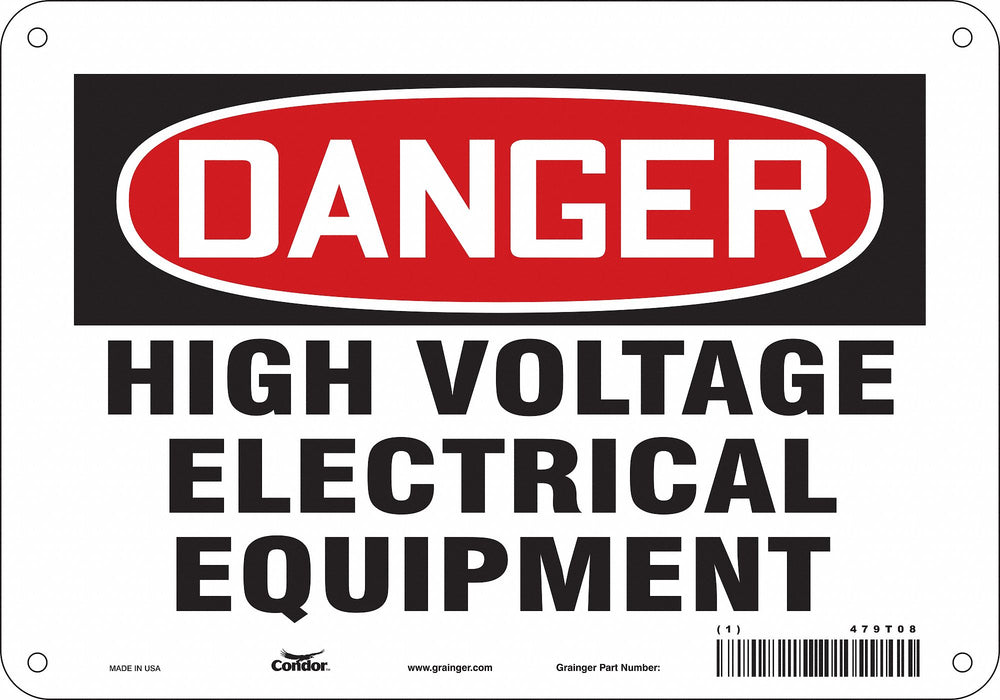 Safety Sign 7 inx10 in Polyethylene