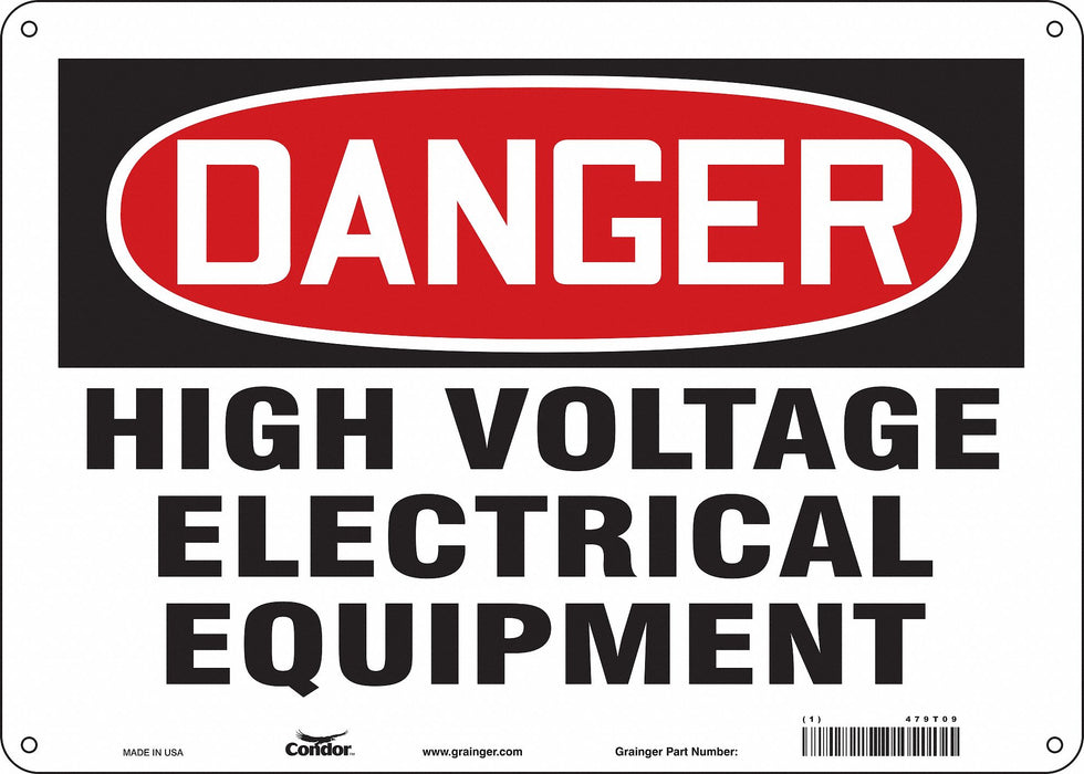 Safety Sign 10 in x 14 in Polyethylene