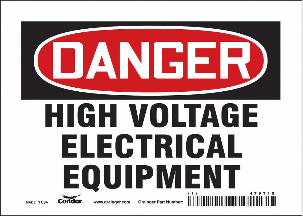 Safety Sign 5 inx7 in Vinyl