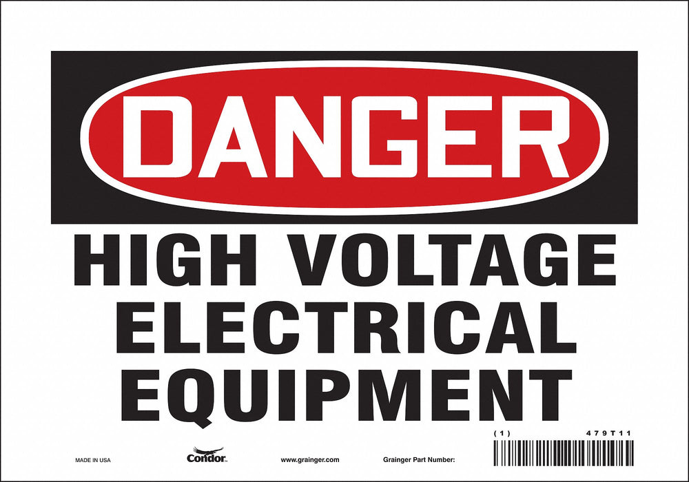Safety Sign 7 in x 10 in Vinyl