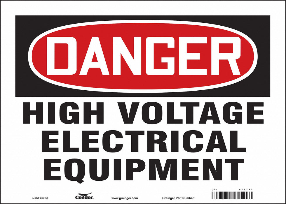 Safety Sign 10 inx14 in Vinyl