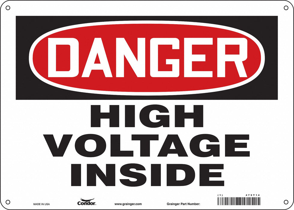 Safety Sign 10 inx14 in Aluminum
