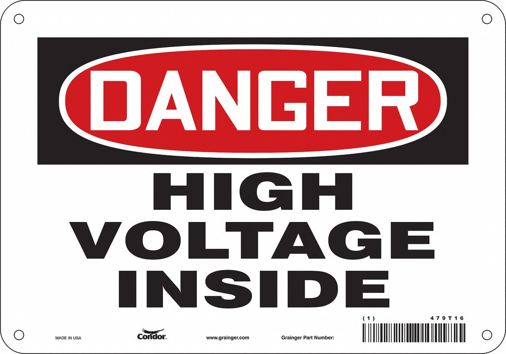 Safety Sign 7 in x 10 in Polyethylene