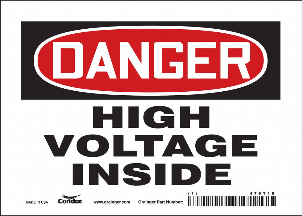 Safety Sign 5 inx7 in Vinyl