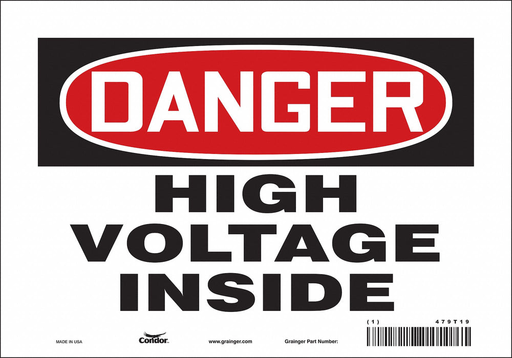 Safety Sign 7 inx10 in Vinyl