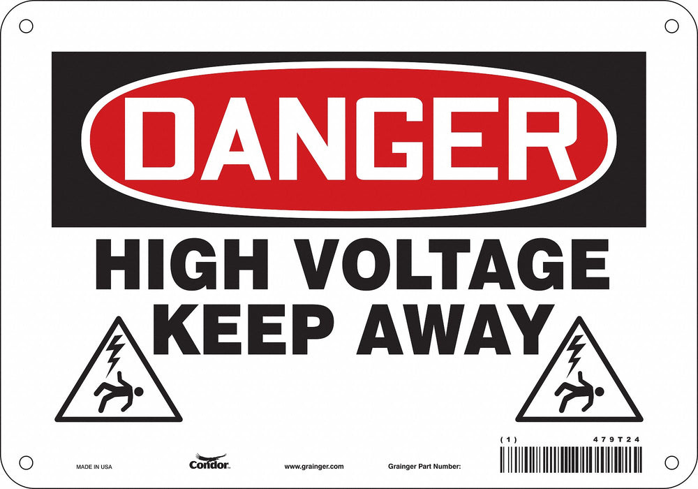 Safety Sign 7 inx10 in Polyethylene