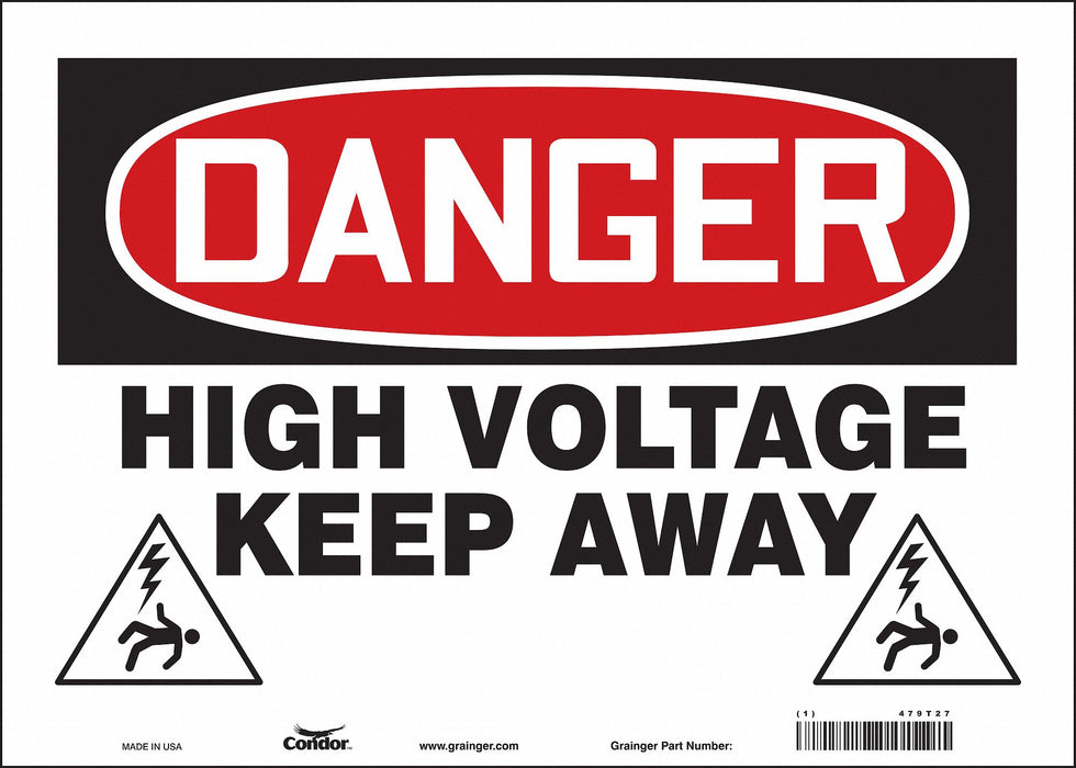Safety Sign 10 inx14 in Vinyl