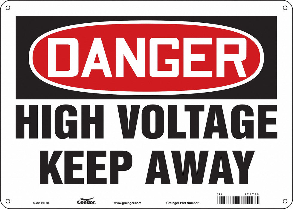 Safety Sign 10 inx14 in Aluminum
