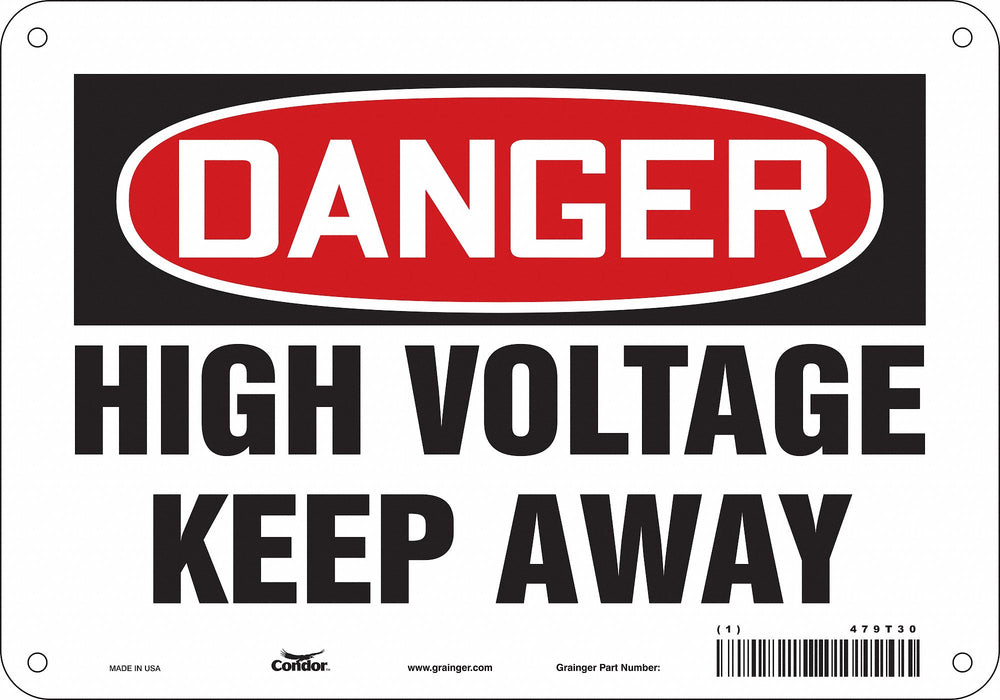 Safety Sign 7 in x 10 in Polyethylene