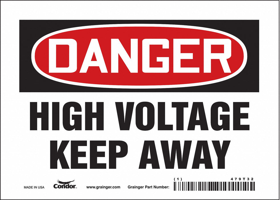 Safety Sign 5 inx7 in Vinyl