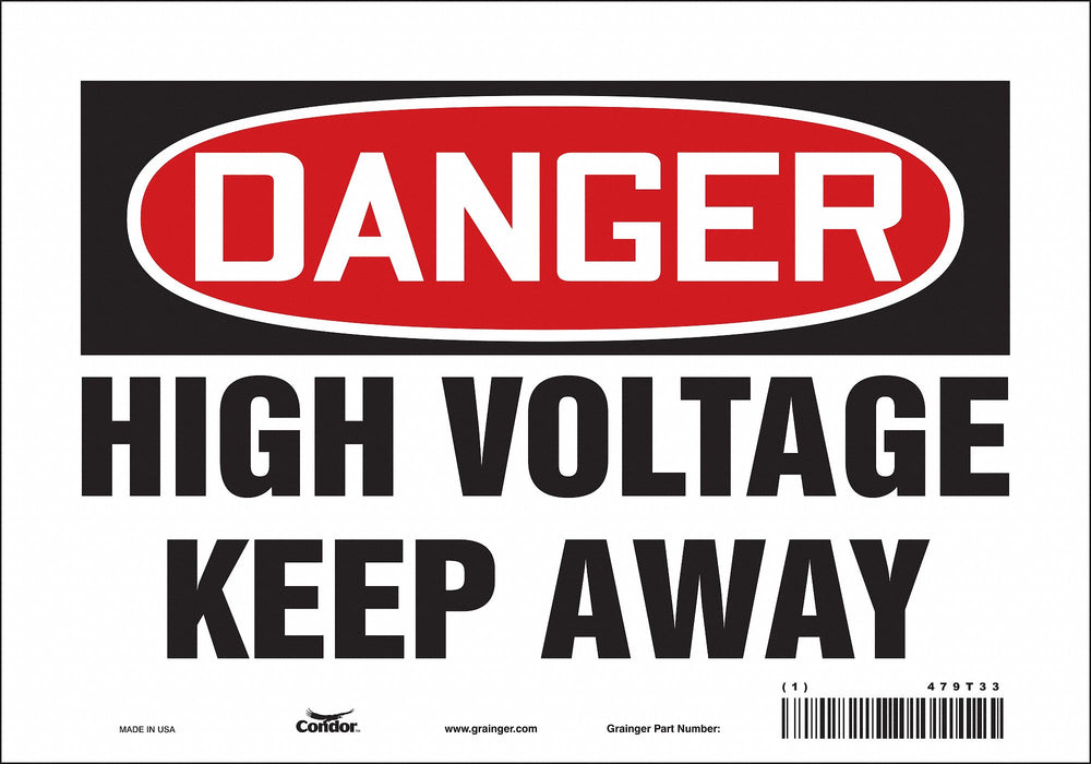 Safety Sign 7 in x 10 in Vinyl