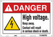 Safety Sign 10 in x 14 in Polyethylene