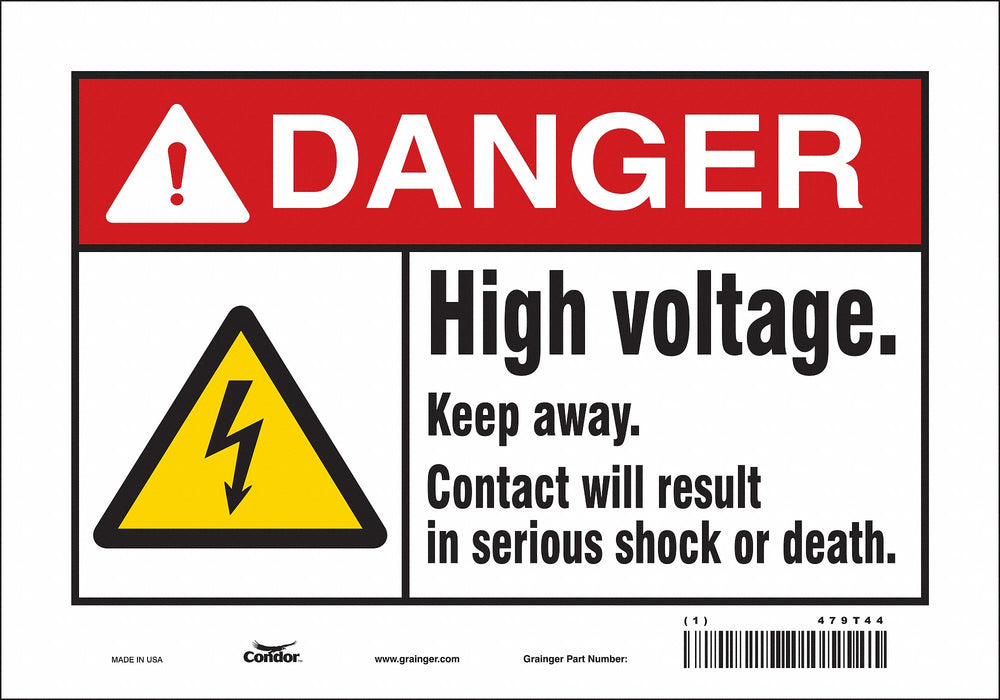 Safety Sign 7 inx10 in Vinyl