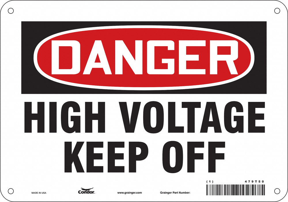 Safety Sign 7 in x 10 in Aluminum