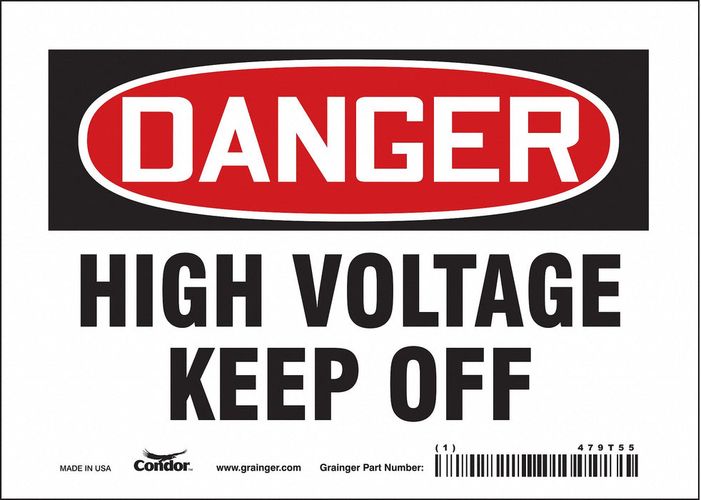 Safety Sign 5 inx7 in Vinyl