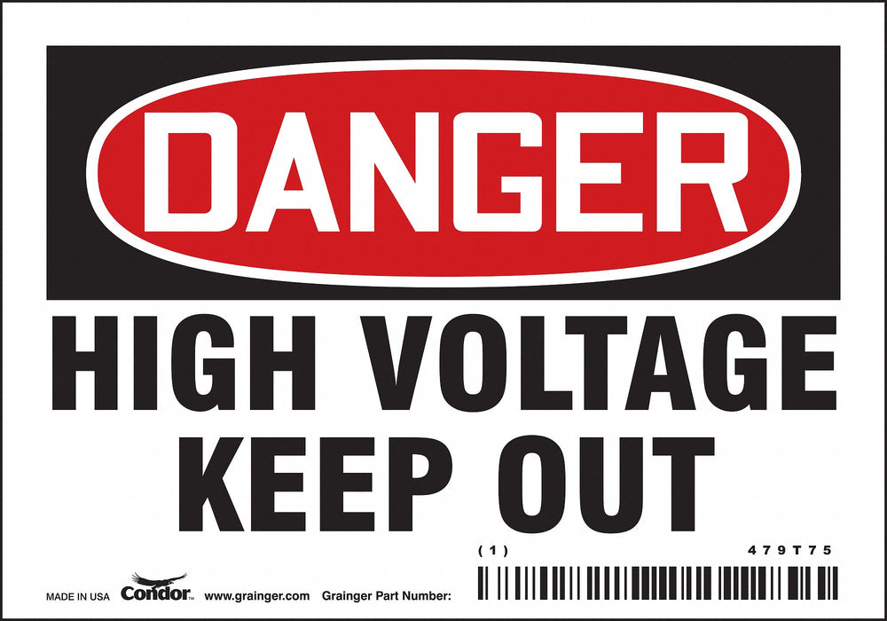 J6932 Safety Sign 3 1/2 inx5 in Vinyl