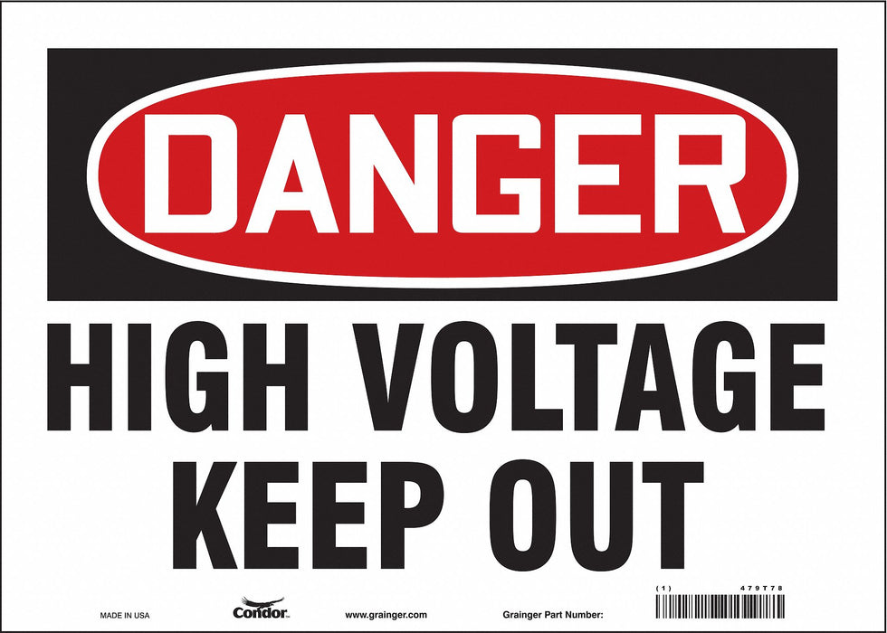J6932 Safety Sign 10 inx14 in Vinyl