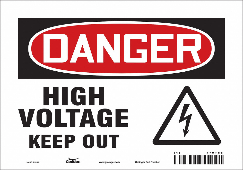 Safety Sign 7 inx10 in Vinyl