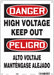 Safety Sign 14 inx10 in Glow Vinyl