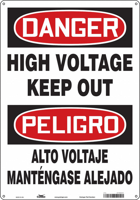 Safety Sign 20 inx14 in Polyethylene