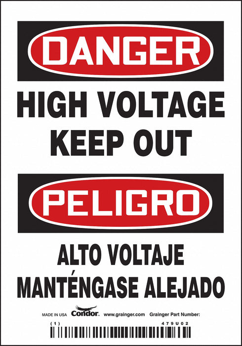 Safety Sign 3 1/2 inx5 in Vinyl