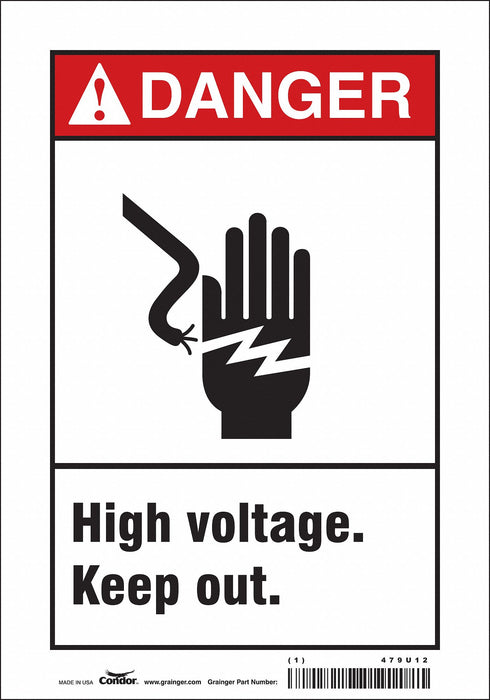 Safety Sign 10 in x 7 in Vinyl