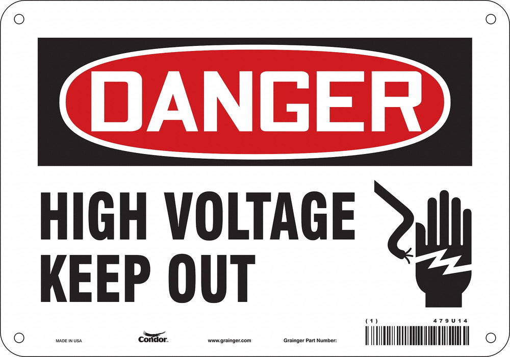 Safety Sign 7 in x 10 in Aluminum