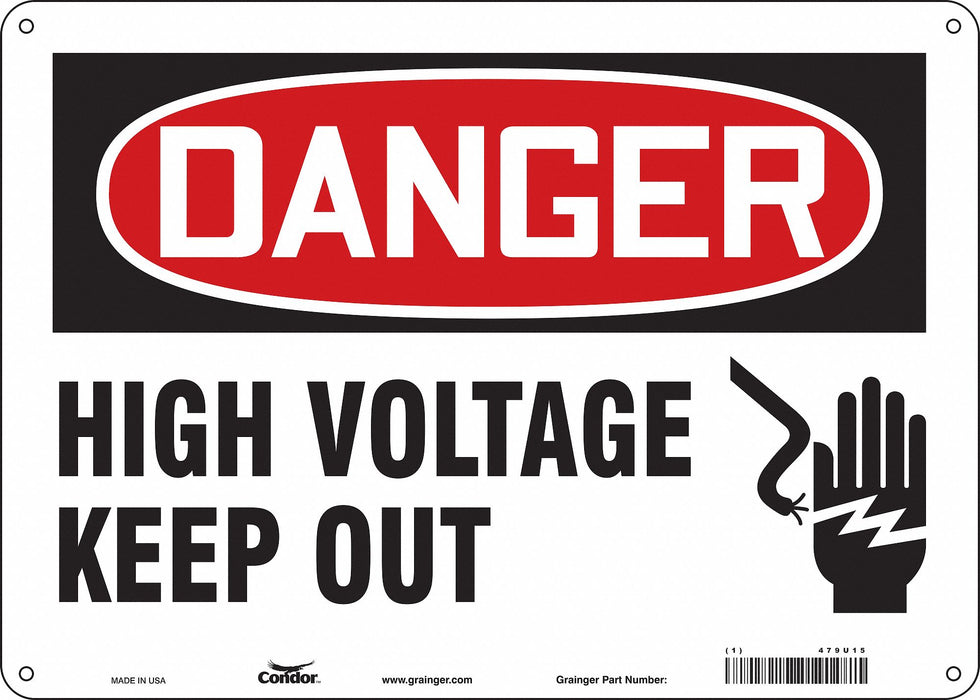 Safety Sign 10 inx14 in Aluminum