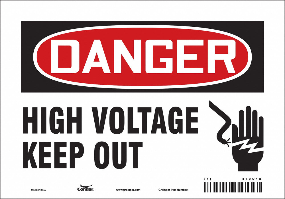 Safety Sign 7 inx10 in Vinyl