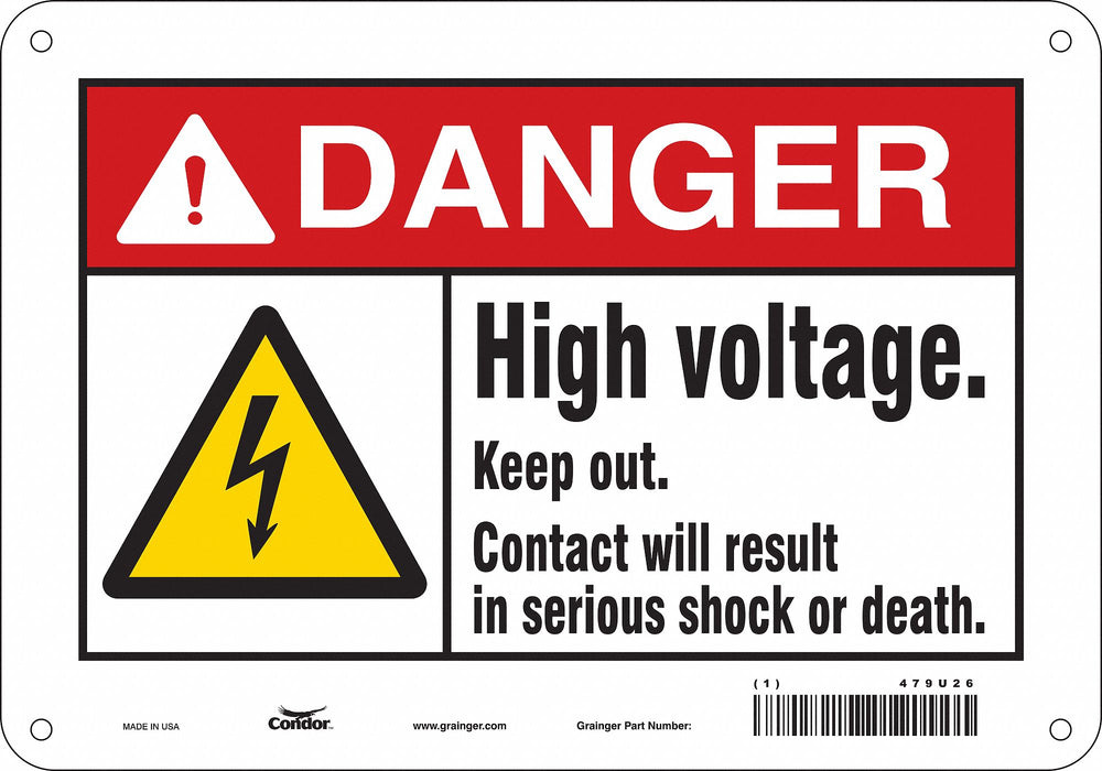 Safety Sign 7 in x 10 in Polyethylene
