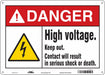 Safety Sign 10 in x 14 in Polyethylene