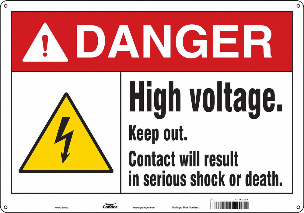 Safety Sign 14 inx20 in Polyethylene