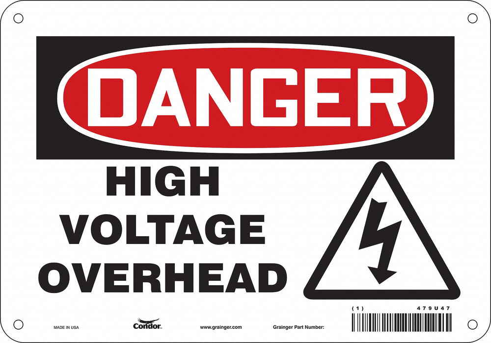 Safety Sign 7 in x 10 in Polyethylene