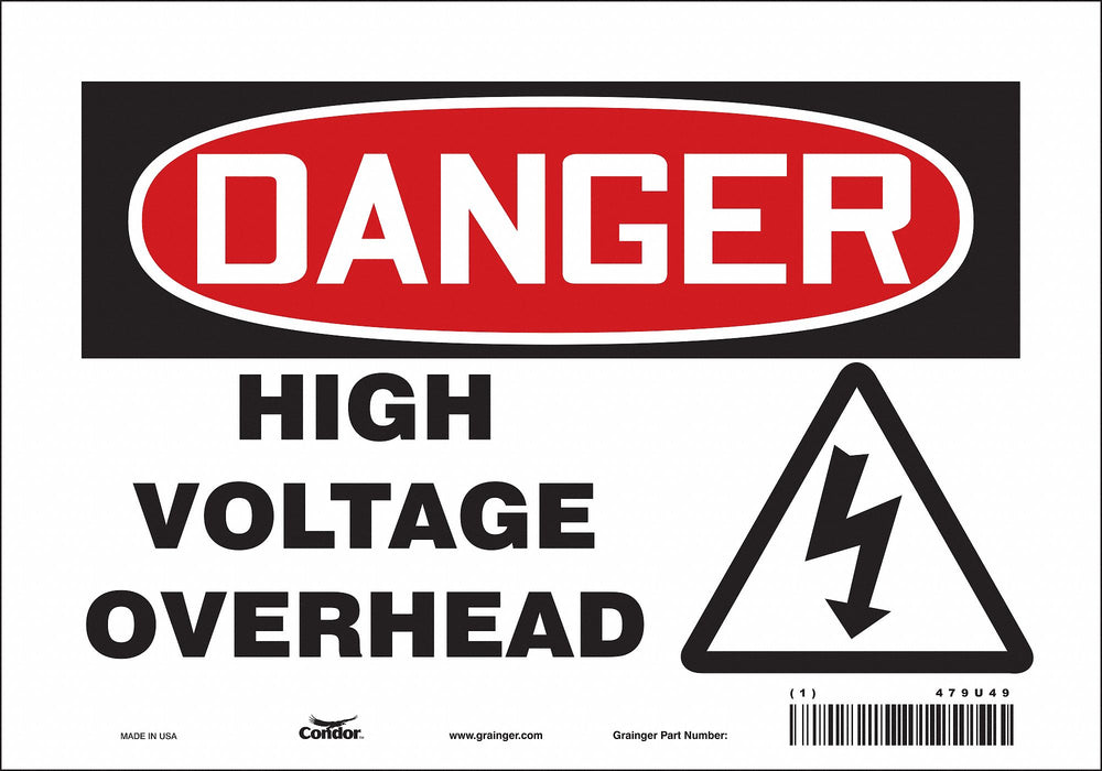 Safety Sign 7 inx10 in Vinyl