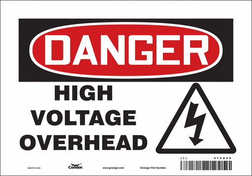 Safety Sign 7 inx10 in Vinyl