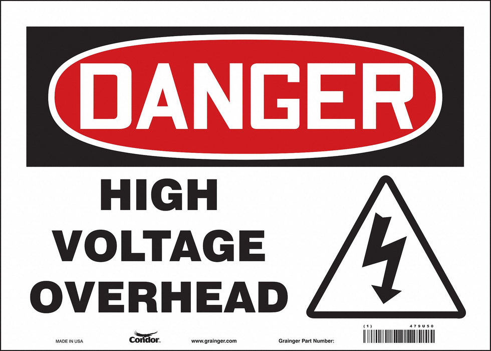 Safety Sign 10 in x 14 in Vinyl