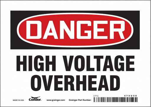 J6933 Safety Sign 5 inx7 in Vinyl