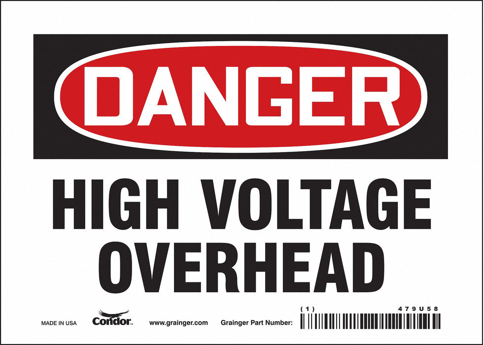 J6933 Safety Sign 5 inx7 in Vinyl