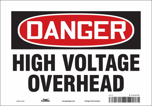 J6933 Safety Sign 7 inx10 in Vinyl