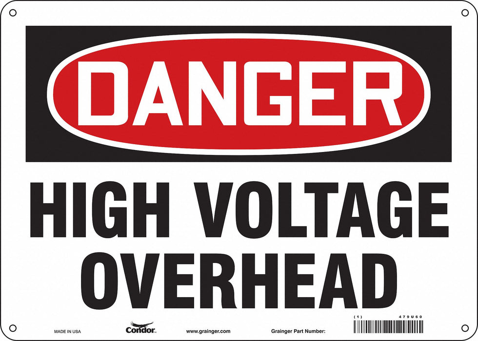 J6933 Safety Sign 10 inx14 in Vinyl