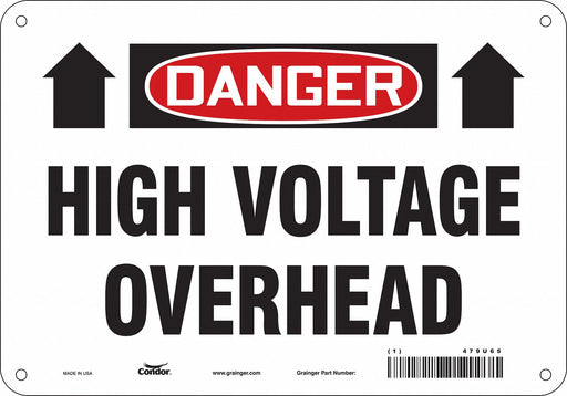 Safety Sign 7 inx10 in Polyethylene