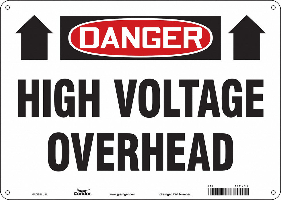 Safety Sign 10 inx14 in Polyethylene