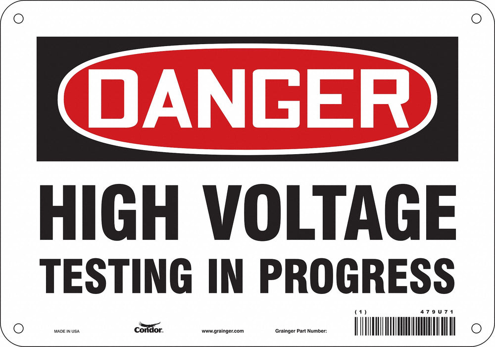 Safety Sign 7 in x 10 in Aluminum