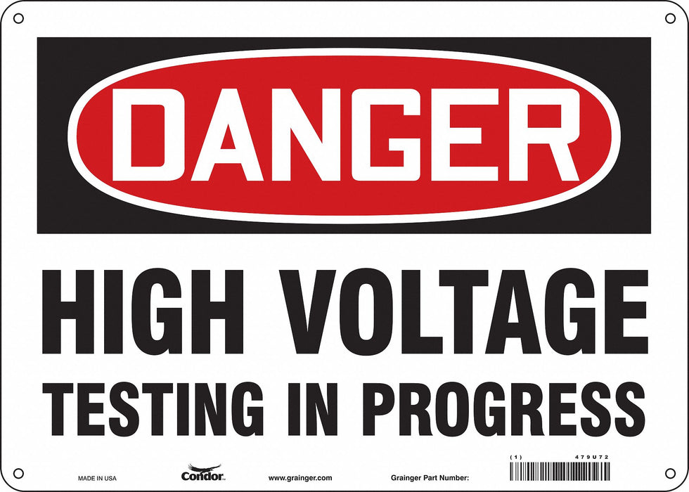 Safety Sign 10 in x 14 in Aluminum