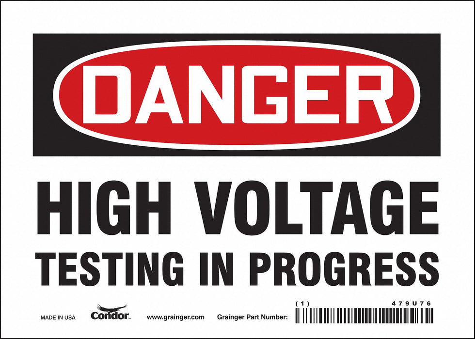 Safety Sign 5 in x 7 in Vinyl