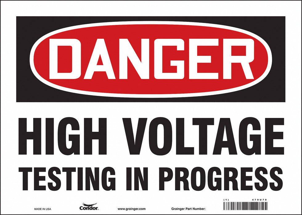 Safety Sign 10 in x 14 in Vinyl
